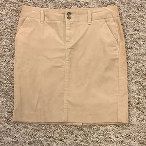 Old Navy tan corduroy skirt size 8